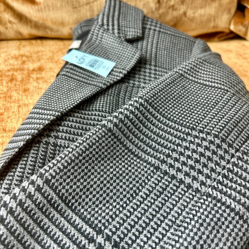 NWT Ann Taylor Loft Herringbone Blazer 00P - Picture 6 of 7